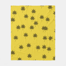 Manta Polar Patrón de hojas otoñales