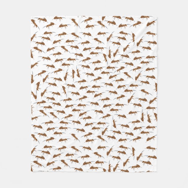 Manta Polar Patrón de hormigas cortas (Anverso)