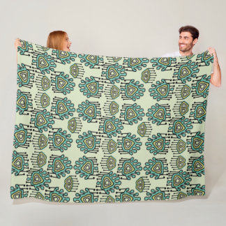 Manta Polar Patrón de iKat de puntos tribales modernos de Mint