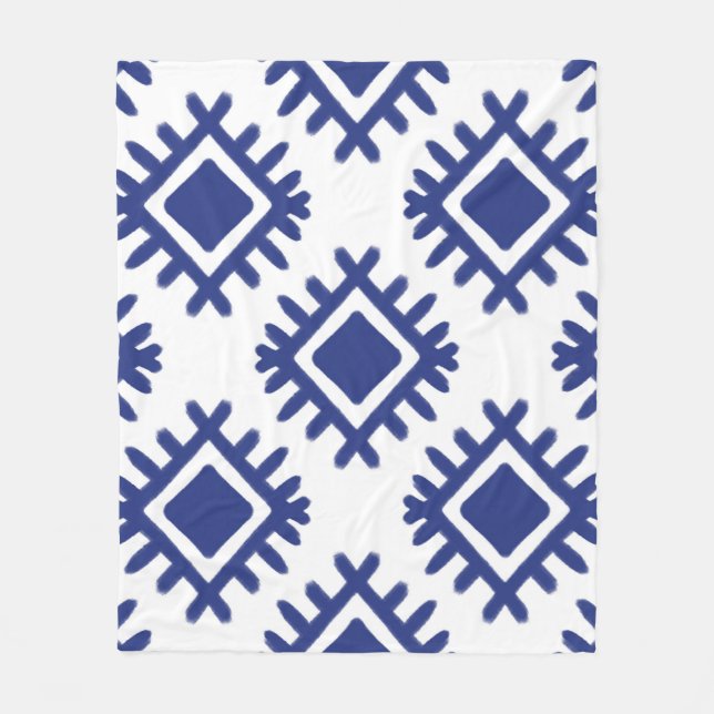 Manta Polar Patrón de Ikat Étnica textil tribal norteamericano (Anverso)