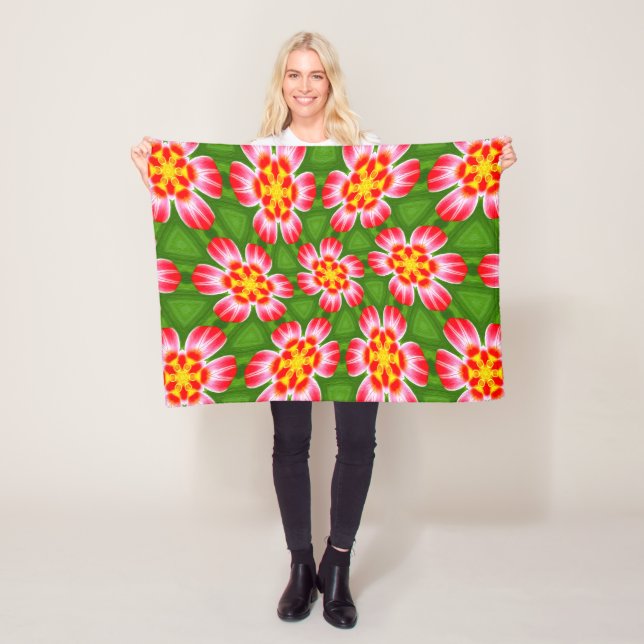 Manta Polar Patrón de ilimidades rojas (In situ)