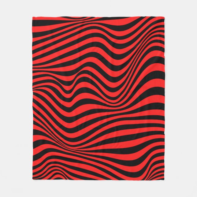 Manta Polar Patrón de ilusión óptica ondulada (Anverso)