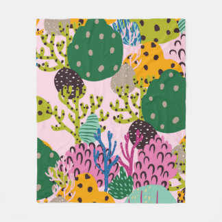 Manta Polar Patrón de ilustracion submarino brillante con embe