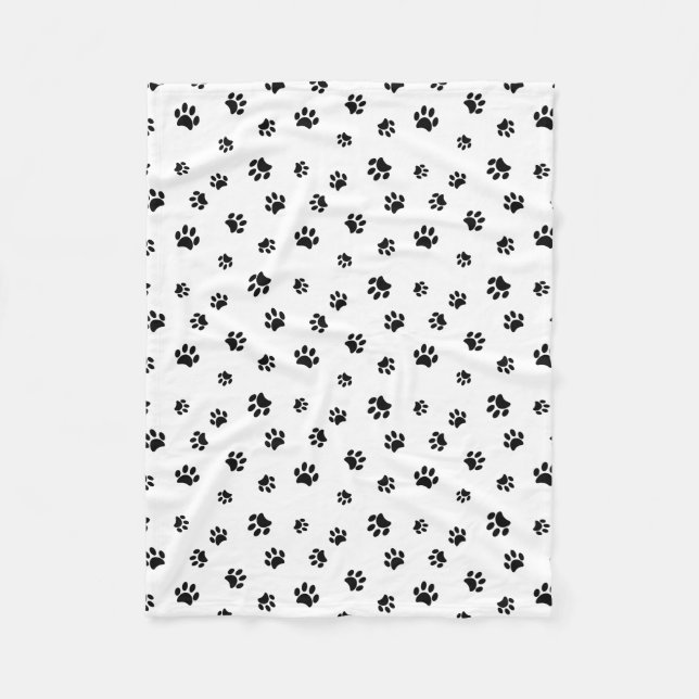 Manta Polar Patrón de impresión de pintura negra (Anverso)