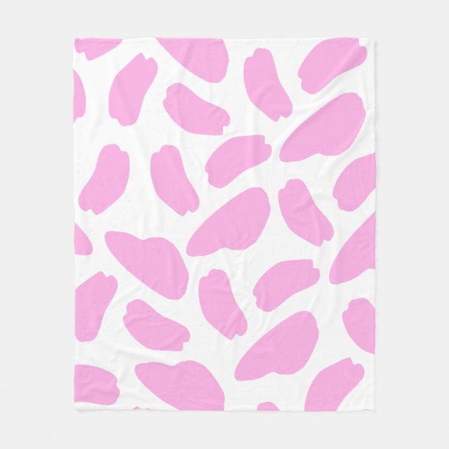 Manta Polar Patrón de impresión de vacas rosadas (Anverso)