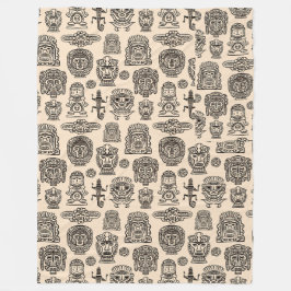 Manta Polar Patrón de inspiración azteca