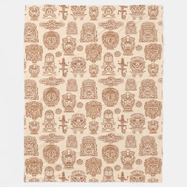 Manta Polar Patrón de inspiración azteca