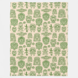 Manta Polar Patrón de inspiración azteca