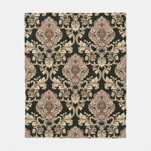 Manta Polar patrón de jacquard de damasco clásico con abstract
