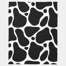Manta Polar Patrón de jirafa en negro y blanco