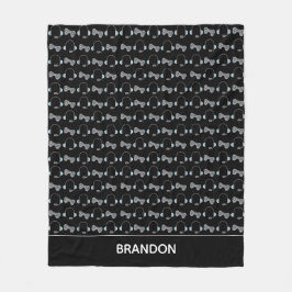 Manta Polar Patrón de juegos personalizado de Guay Gamer negro