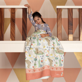 Manta Polar Patrón de Koala lindo con nombre de niña pequeña e