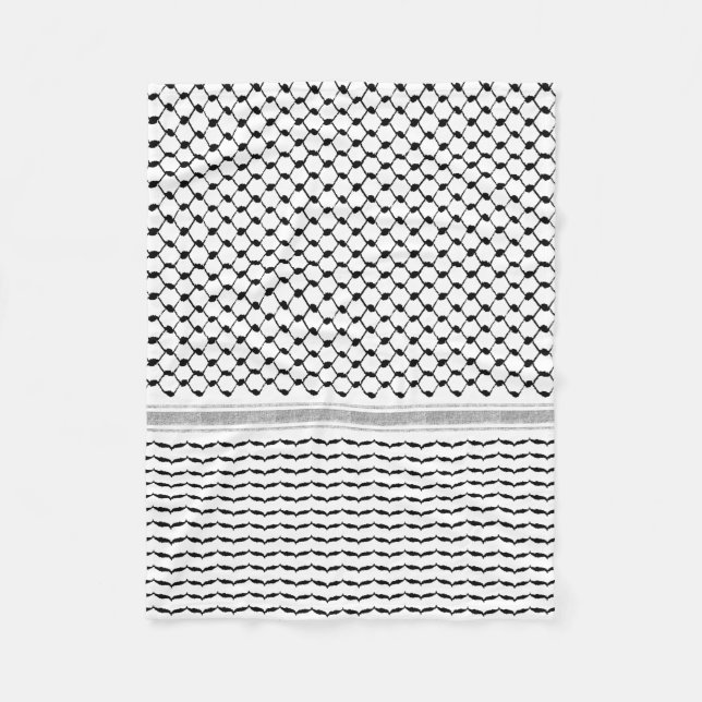 Manta Polar Patrón de Kufiya árabe palestino personalizado  (Anverso)