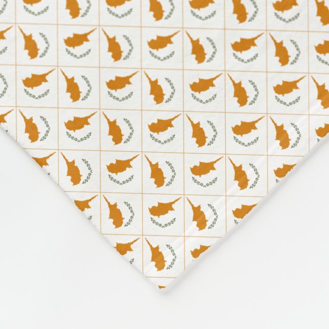 Manta Polar Patrón de la bandera de Chipre (Esquina)