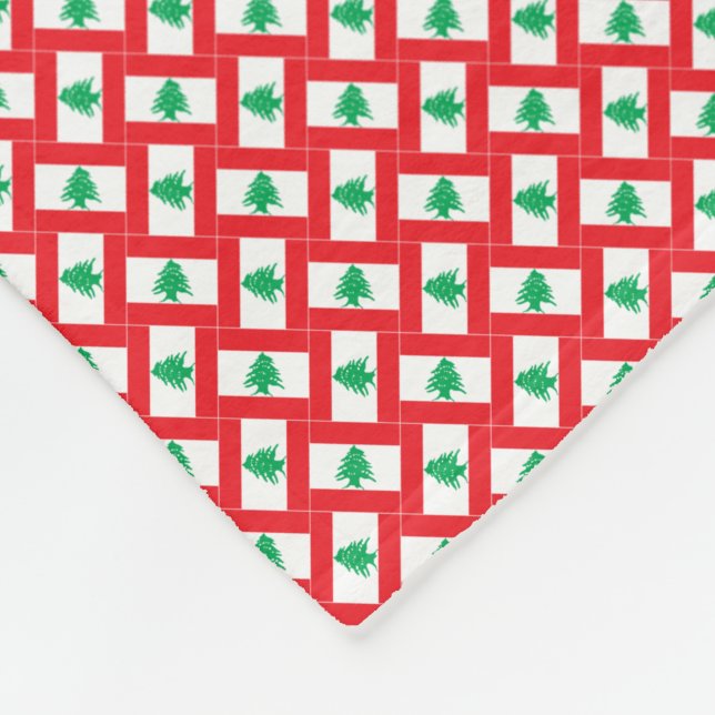 Manta Polar Patrón de la bandera libanesa (Esquina)