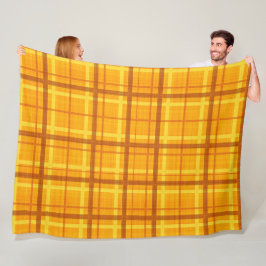 Manta Polar PATRÓN DE LA JUEGOS DE AUTUMN AMARILLO naranja
