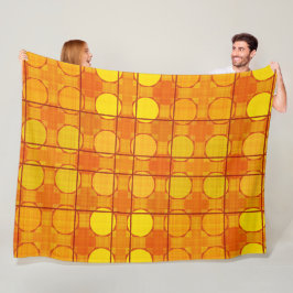 Manta Polar PATRÓN DE LA JUEGOS DE AUTUMN AMARILLO naranja