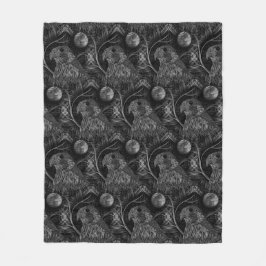 Manta Polar Patrón de la luna llena del halcón