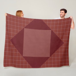 MANTA POLAR PATRÓN DE LA PLACA DE LA PLUMA ROJA CRANBERRY