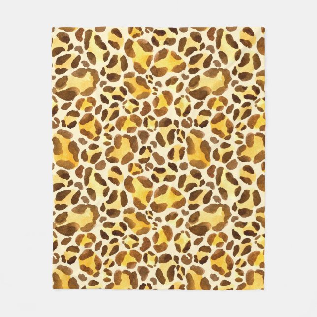 Manta Polar Patrón de leopardo acuático sin foco (Anverso)