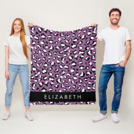 Manta Polar Patrón de leopardo, puntos, leopardo morado, tu no