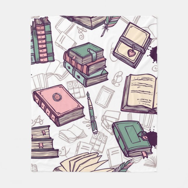 Manta Polar Patrón de libro (Anverso)