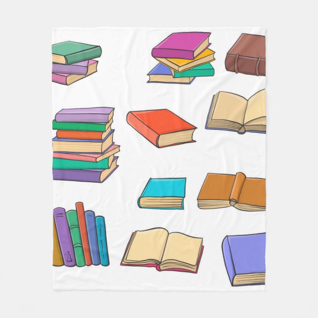 Manta Polar Patrón de libro (Anverso)