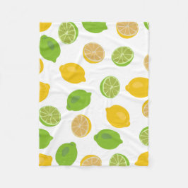 Manta Polar Patrón de limón y limón