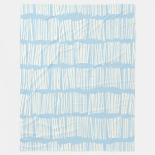 Manta Polar Patrón de líneas abstractas modernas en azul claro