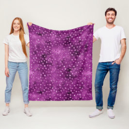 Manta Polar Patrón de lunares de purpurina ombre glam púrpura