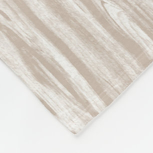 Manta Polar Patrón de madera de deriva - túnez y blanco