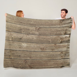 Manta Polar Patrón de madera marrón Guapo Rústico