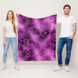 Manta Polar Patrón de manchas de jirafa con brillo glamour omb