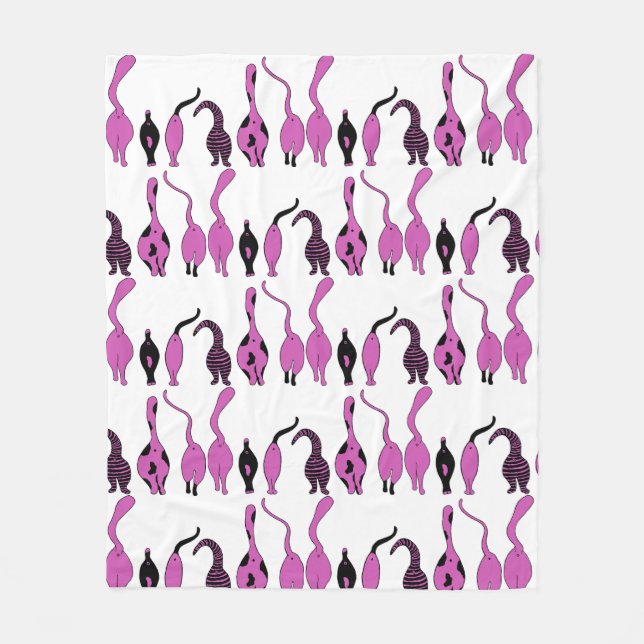 Manta Polar Patrón de manchas púrpuras de gato (Anverso)