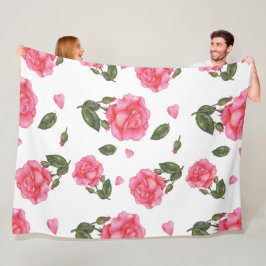 Manta Polar Patrón de manchas y pepitas rosadas de color de ag