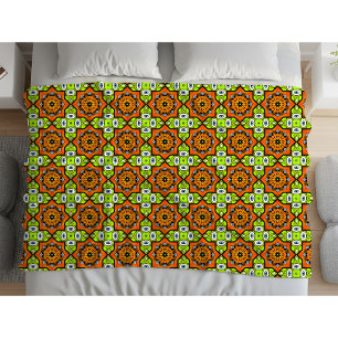 Manta Polar Patrón de mandala geométrico colorido