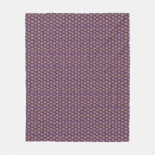 Manta Polar Patrón de manzanas doradas Funda morada