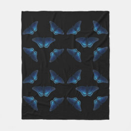 Manta Polar Patrón de mariposas azules