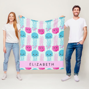 Manta Polar Patrón de medusas, medusa cúrcuta, mar, nombre