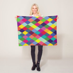 Manta Polar Patrón de moda Colorful- Hipster de primavera mode