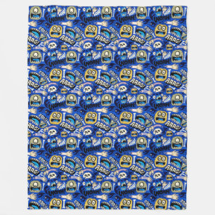 Manta Polar Patrón de Monstruo de Halloween divertido