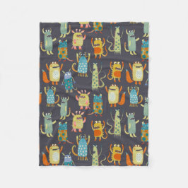 Manta Polar Patrón de Monstruos divertidos