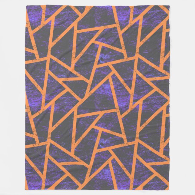 Manta Polar Patrón de mosaico de Halloween (Anverso)