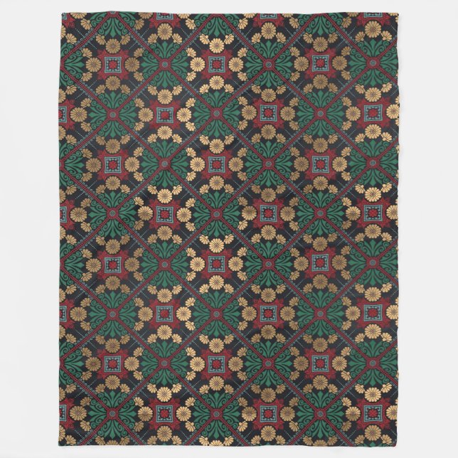 Manta Polar Patrón de mosaico de Mandala/Marruecos (Anverso)