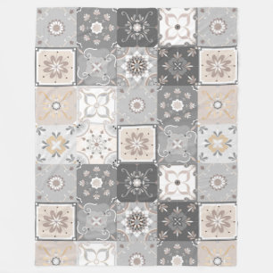 Manta Polar Patrón de mosaico de Mandala/Marruecos