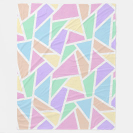 Manta Polar Patrón de mosaico del arcoiris pastel