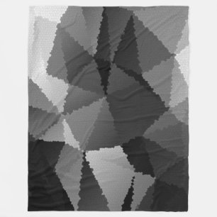 Manta Polar Patrón de mosaico en blanco y negro