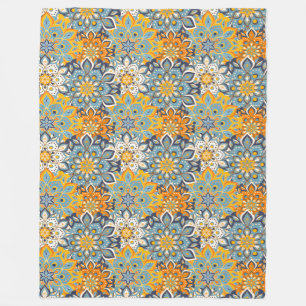 Manta Polar Patrón de mosaico Mandala/Marroquí