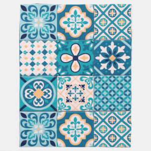 Manta Polar Patrón de mosaico/tejido marroquí