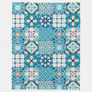 Manta Polar Patrón de mosaico/tejido marroquí
